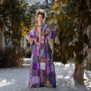 Hand-Quilted Silk Patchwork Kimono – Boho Maxi Coat | Akari