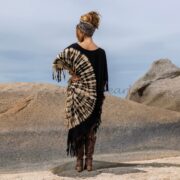 Handmade Tie-Dye Cotton Kaftan Dress – Boho Fringe Festival Tunic | Arlo - Image 3