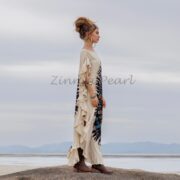 Tie-Dye Maxi Kaftan Dress – Handmade Boho Cotton Festival Gown | Ema - Image 2