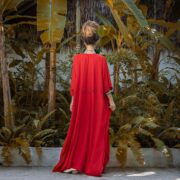 Rayon Kaftan Maxi Dress – Boho Festival Abaya Gown, One Size Plus | Rosa - Image 3