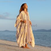 Handmade Crochet Cotton Maxi Kimono Duster – Boho Beach Resort | Flora - Image 2