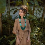 Rayon Kaftan Maxi Dress – Boho Festival Abaya Gown, One Size Plus | Rosa - Image 4