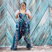 Mahika Handmade Dungarees Baggy Jumpsuit boho Harem Pant hand Tiedye Overall ONE PLUS SIZE - Image 7
