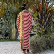 Sakura Reversible Vintage Medium Quilted Duster Kimono Coat Jacket Handmade Boho Holidays Vacation Festival - Image 2