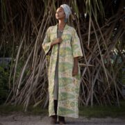 Sakura Reversible Vintage Heavy Quilted Duster Kimono Coat Jacket Handmade Boho Holidays Vacation Festival