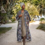 Sakura Reversible Quilted Kimono Duster Coat – Handmade Boho Cotton
