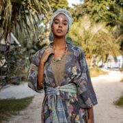 Sakura Reversible Quilted Kimono Duster Coat – Handmade Boho Cotton - Image 4