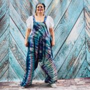 Mahika Handmade Dungarees Baggy Jumpsuit boho Harem Pant hand Tiedye Overall ONE PLUS SIZE
