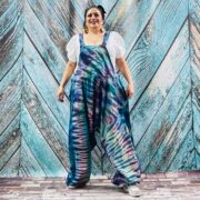 Mahika Handmade Dungarees Baggy Jumpsuit boho Harem Pant hand Tiedye Overall ONE PLUS SIZE - Image 4