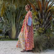 Sakura Reversible Vintage Medium Quilted Duster Kimono Coat Jacket Handmade Boho Holidays Vacation Festival - Image 3