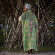 Sakura Reversible Vintage Heavy Quilted Duster Kimono Coat Jacket Handmade Boho Holidays Vacation Festival - Image 3