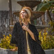 Misty Enchantment Long Velvet Kimono Duster Coat - One Plus Size Luxury for Special Events - Image 4