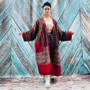 Handmade Patchwork Cotton Duster Cardigan – Boho Festival Kimono | Darbi