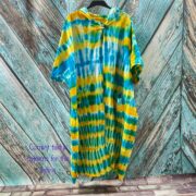 Handmade Tie-dye Maxi Hoodie Duster: Boho Festival Kimono Plus Size - Willow - Image 6