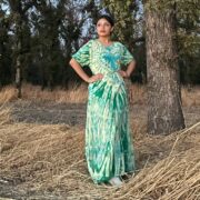 Handmade Boho Tie-Dye Cotton Maxi Dress – Festival Resort Wear | Bailey - Image 2