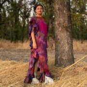 Handmade Boho Tie-Dye Cotton Maxi Dress – Festival Kaftan | Ema - Image 3