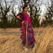 Handmade Boho Tie-Dye Cotton Maxi Dress – Festival Kaftan | Ema