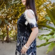 Handmade Tie-Dye Cotton Maxi Dress: Boho Resort Wear, Plus Size - Bailey - Image 4