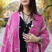 Handmade Crochet Embroidered Cotton Kimono Duster: Boho Resort Wear - Isa - Image 5