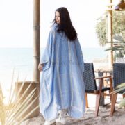 Handmade Crochet Embroidered Cotton Kimono Duster: Boho Resort Wear - Isa - Image 4