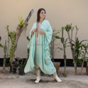 Handmade Crochet Embroidered Cotton Kimono Duster: Boho Resort Wear - Isa - Image 2