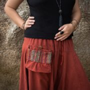 Handmade Cotton Harem Pants: Boho Festival Stonewash Trousers - Paloma - Image 4