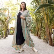 Crochet Cotton Kimono Duster – Handmade Boho Embroidered Resort Wear | Isa