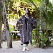 Handmade Crochet Embroidered Cotton Kimono Duster: Boho Resort Wear - Isa
