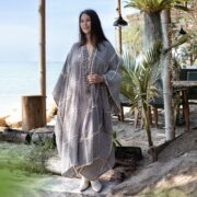 Handmade Crochet Embroidered Cotton Kimono Duster: Boho Resort Wear - Isa - Image 2