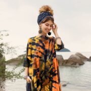 Hand-Dyed Jersey Cotton Overall Jumpsuit: Boho Tie-Dye Romper - Sadie - Image 4