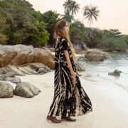 Hand Tie-Dyed Cotton Maxi Hoodie Duster: Beach Kimono Coverup - Kayla - Image 2