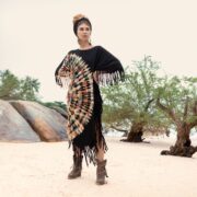 Tie-Dye Kaftan Maxi Dress: Boho Festival Poncho with Fringe - Arlo