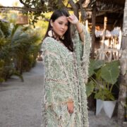 Handmade Crochet Embroidered Cotton Kimono Duster: Boho Resort Wear - Isa - Image 5