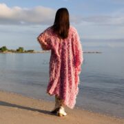 Handmade Crochet Embroidered Cotton Kimono Duster: Boho Resort Wear - Isa - Image 3