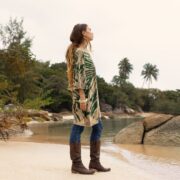 Galaxy Tie Dye Tunic: Handmade Cotton Boho Mini Dress - Image 2