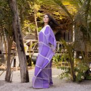 Handmade Crochet Cotton Maxi Kaftan: Boho Resort Dress - Zora - Image 2