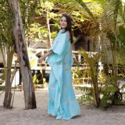 Handmade Crochet Cotton Maxi Dress: Boho Kaftan Caftan Abaya - Zora - Image 2