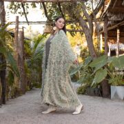 Handmade Crochet Embroidered Cotton Kimono Duster: Boho Resort Wear - Isa - Image 2
