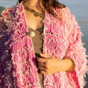 Handmade Crochet Embroidered Cotton Kimono Duster: Boho Resort Wear - Isa - Image 6