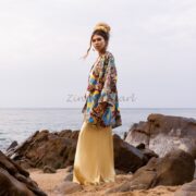 Boho Embroidered Cotton Kimono Jacket: Vintage Floral Design, Plus Size - Mari - Image 2