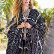 Handmade Crochet Embroidered Kimono Duster: Festival Beach Cover-Up -Isa - Image 5
