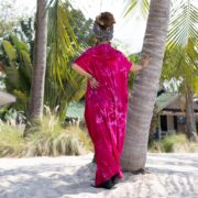 Hand Tie-dye Cotton Maxi Duster: Festival Beach Kimono - Kayla - Image 3