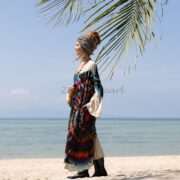 Hand Tie-Dye Kimono Duster: Plus Size Boho Cotton Cardigan - Yuma - Image 2