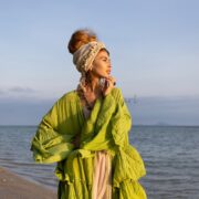 Bali Boho Hippie Maxi Tiered Ruffled Duster Kimono - Erica’s Sisters Reunion Special - Image 5