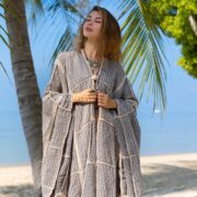 Handmade Crochet Embroidered Cotton Kimono Duster: Festival Resort Wear - Isa - Image 5