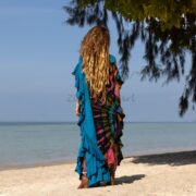 Hand Tie Dye Maxi Kaftan Dress: Jersey Cotton Boho Festival Gown - Ema - Image 3