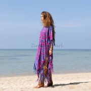 Handmade Tie-Dye Cotton Poncho Dress: Boho Festival Tunic - Arlo - Image 2