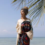 Hand Tie-Dye Kimono Duster: Plus Size Boho Cotton Cardigan - Yuma - Image 4