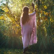 Handmade Cotton Kaftan Maxi Dress: Embroidered Crochet Tunic Top - Oceano - Image 4