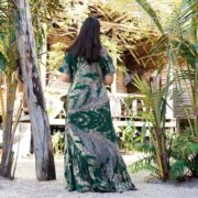 Handmade Tie-Dye Cotton Maxi Dress: Boho Resort Wear with Pockets - Bailey - Image 3